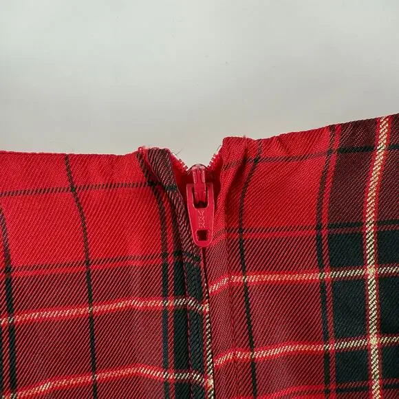 The Children’s Place Dress Size 24 NWOT Plaid Holiday Christmas Satin Plus Curvy - Picture 8 of 13